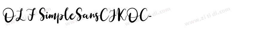 OLF SimpleSansCJKOC字体转换